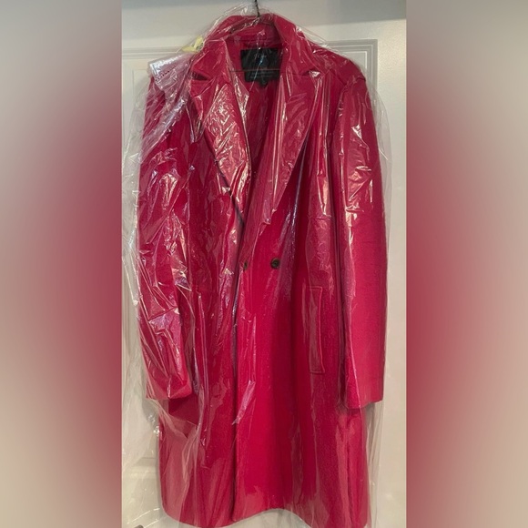 J.Crew Daphne Italian Boiled Wool Topcoat in Pink Bright Rose - Size 8 - Picture 8 of 10
